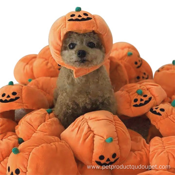 Mascota de invierno de felpa corta con forma de calabaza de Halloween